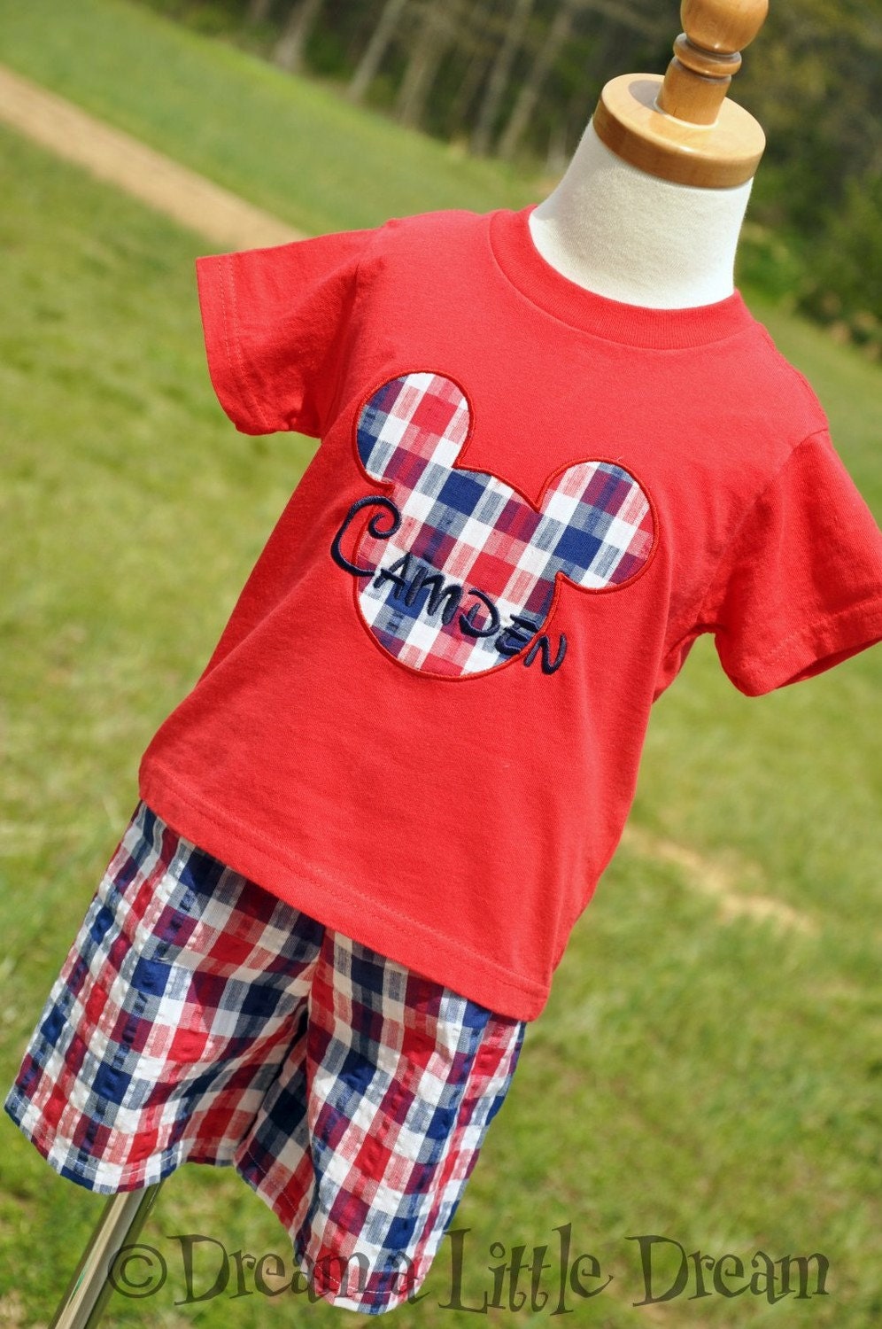 Mickey Mouse Plaid BOYS Shorts sizes 6m-size 6