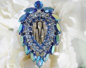 Bridal Hair Combs,Blue Hair Comb,Blue,Headpiece,Wedding Hair Accessories,Blue Wedding Jewelry,Blue Bridal Jewelry,Bridal Hair Accessories