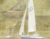 Beach Photography-Coastal Home Decor-Sailing Photography- Afternoon Sail, 5x5 Print