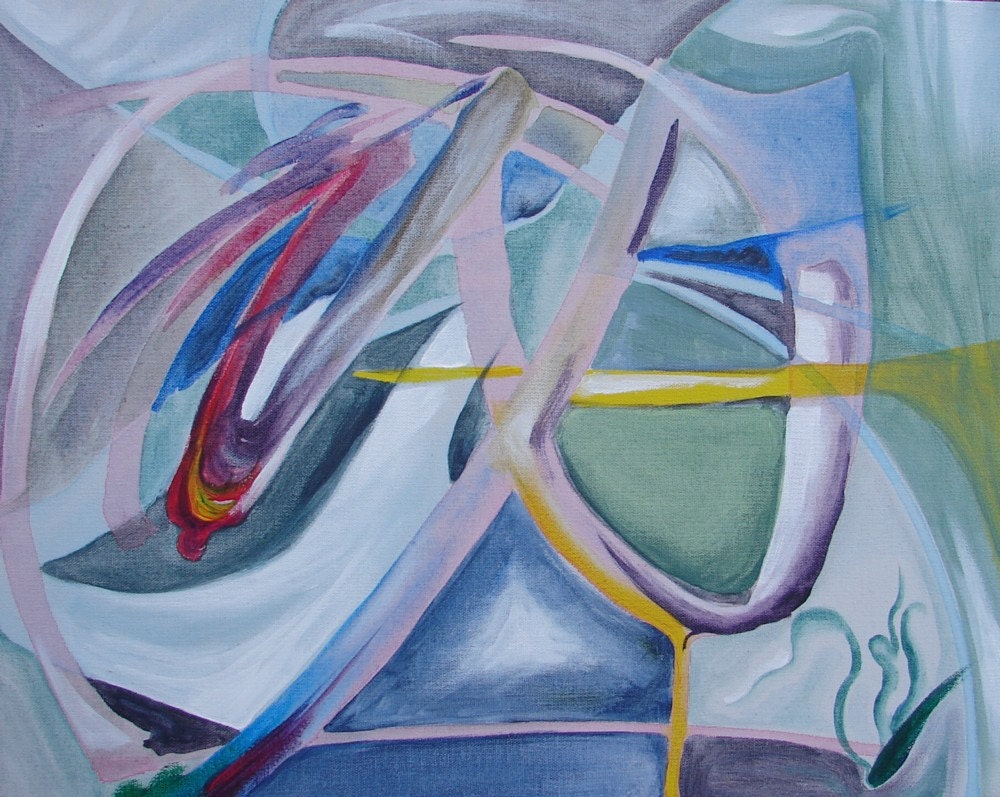 Lancelot, Original Acrylic Abstract 16" x 20"