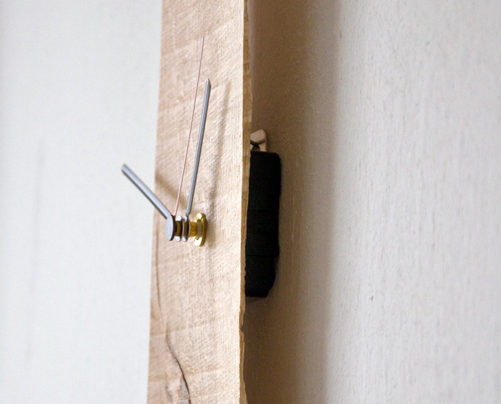Modern Wall Clock Salvaged Wood Wooden Clock ELIAN