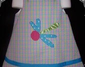 Girl's Size 9 month and Size 4 Seersucker Dragonfly A-line Dress