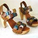 SALE Handmade Clog Shoe Lacey Link  Karen Kell Collection