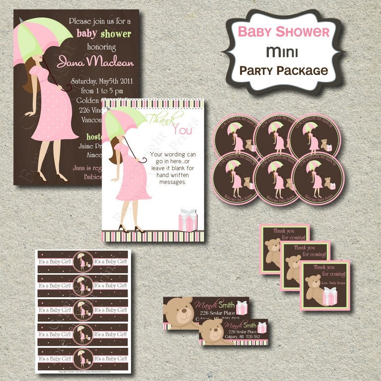Baby Girl Shower Party Package - Printable Party Package Il_170x135