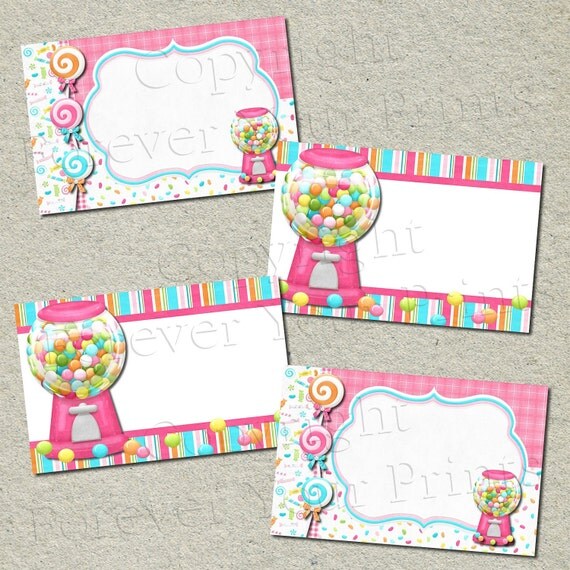 Sweet Shoppe Buffet Table Labels - Buffet Cards - INSTANT DOWNLOAD Il_570xn