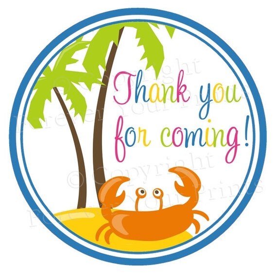 Beach Party Cupcake Toppers, Tags, Labels - DIY - You Print Il_570xn