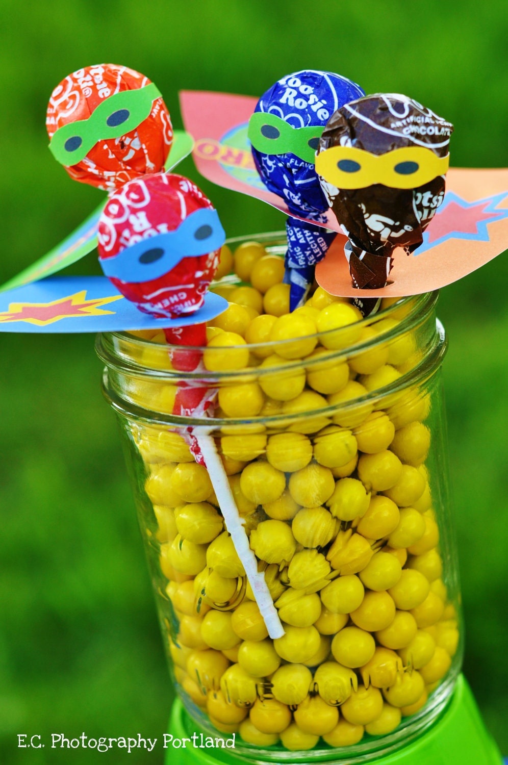 Superhero Lollipop Masked Men Printable Party Favors - 8 DESIGNS -  INSTANT DOWNLOAD