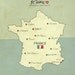 I Love You in France 8x10 / French Map, Typography Poster, Giclee, Modern Baby Girl Pink Nursery Decor, European Travel Theme, Digital Print
