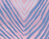 Blue stripes on pink backgroung - From the 7 Dollar painting series