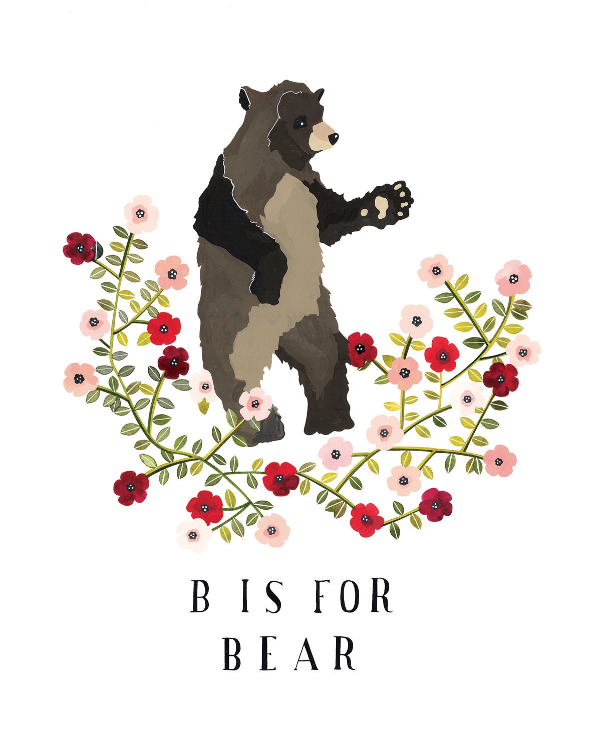 B is for Bear- Archival Art print