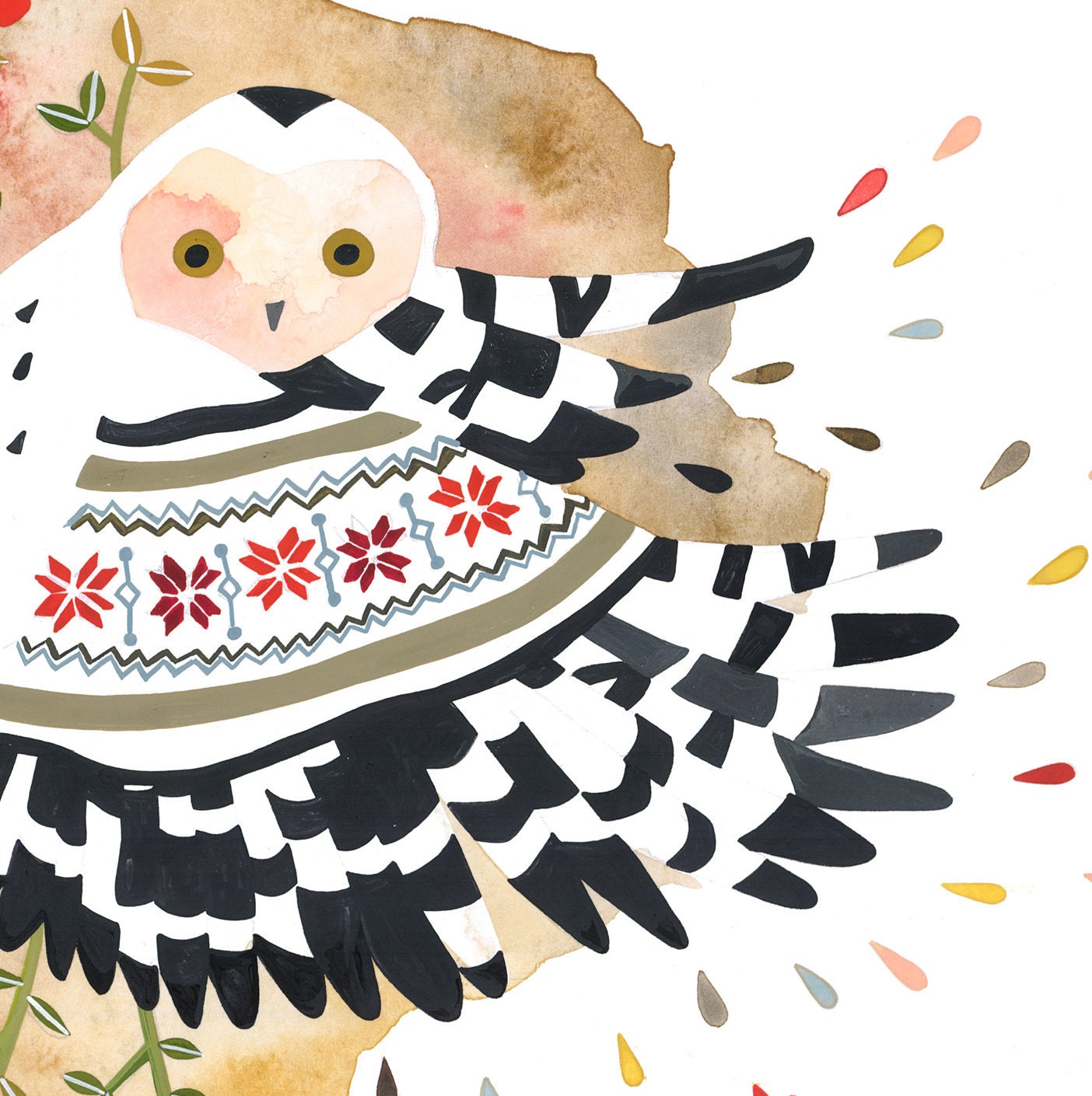 O is for Owl- Archival art print
