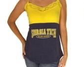 One of a Kind Gameday Shirt made w/ Ga Tech Tshirt - Small ON SALE NOW Plus Free Shipping