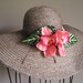 Coral, Peach, Salmon Red Cymbidium Orchid - FABULOUS - Large Double Flower Tropical Bridal Hair Clip Accessory