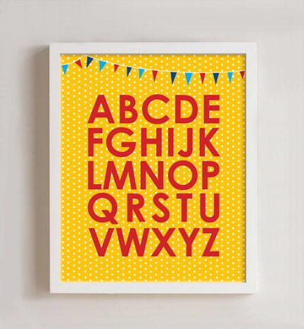 Alphabet  Wall art Print - 11x14