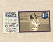 Vintage Baseball Birthday invitation - digital file Il_170x135