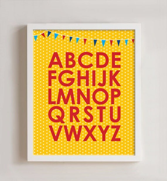Alphabet Wall art Print - 11x14 Il_570xn