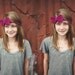 Bow Tie Crocheted Headband in Raspberry Magenta