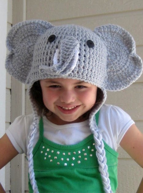 elephant crochet hat