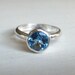 Swiss Blue Topaz And Sterling Silver Ring Size 7. Clearance Sale