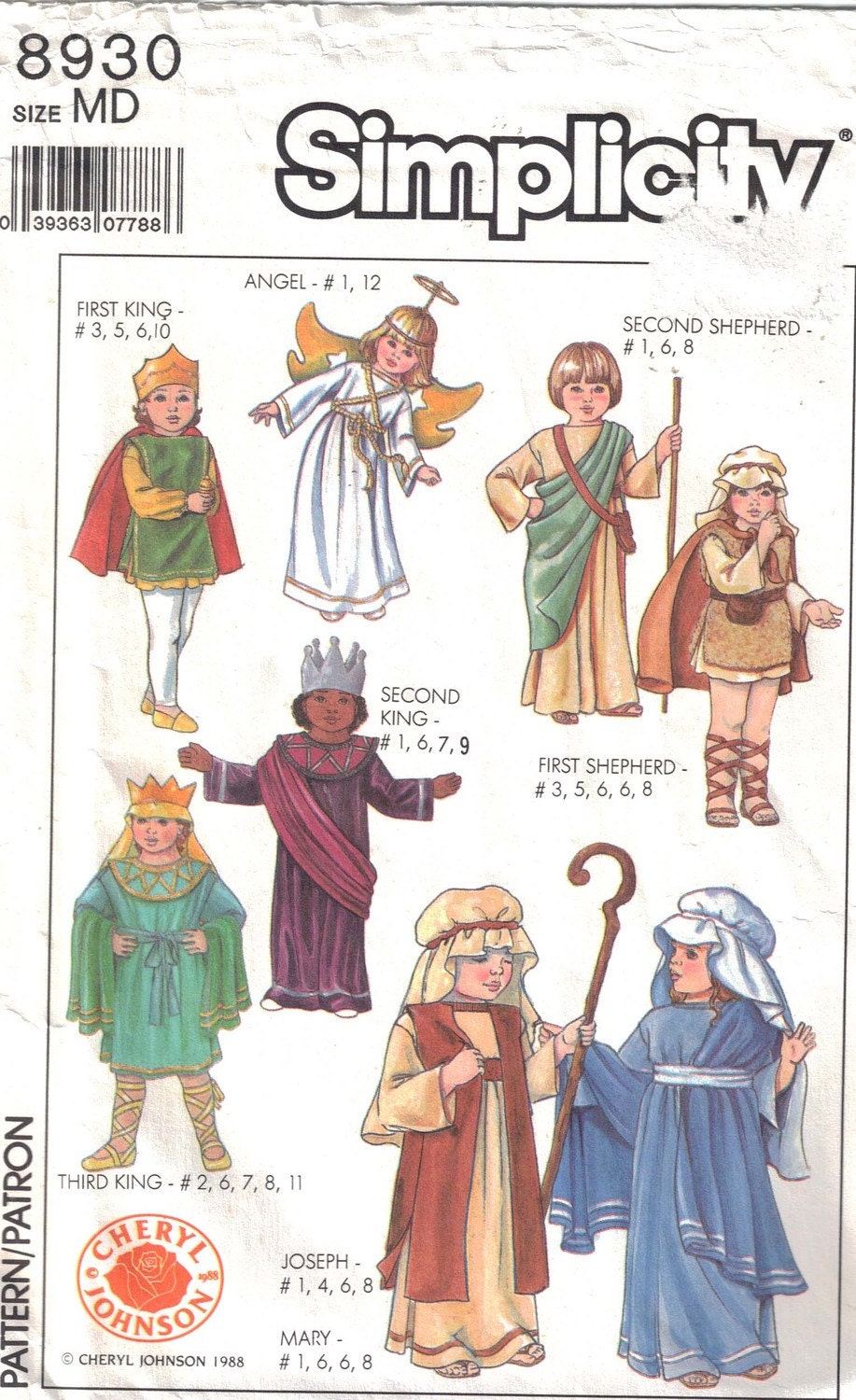 Bible Character Costume Patterns Adult Size by PrettyfulPatterns