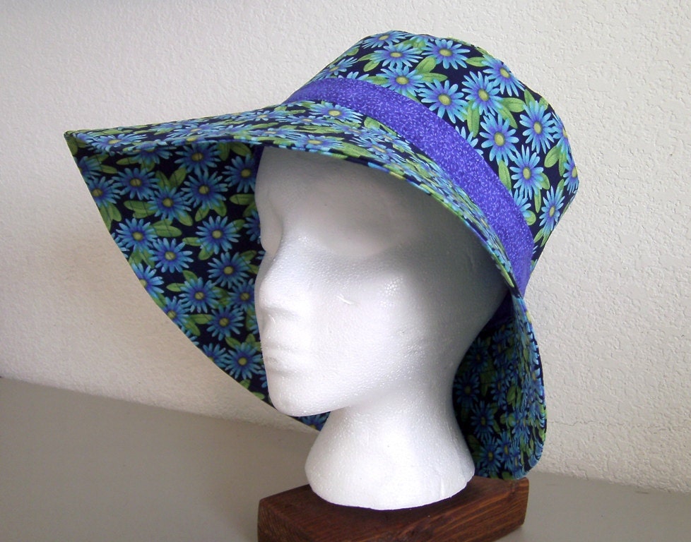 Sunhat - Blue Daisies