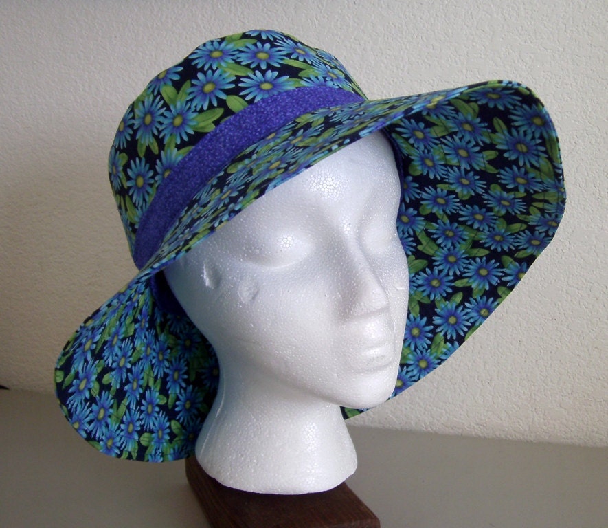 Sunhat - Blue Daisies