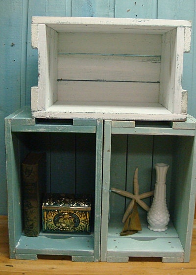 Crate Side Table Trug Storage Bookcase