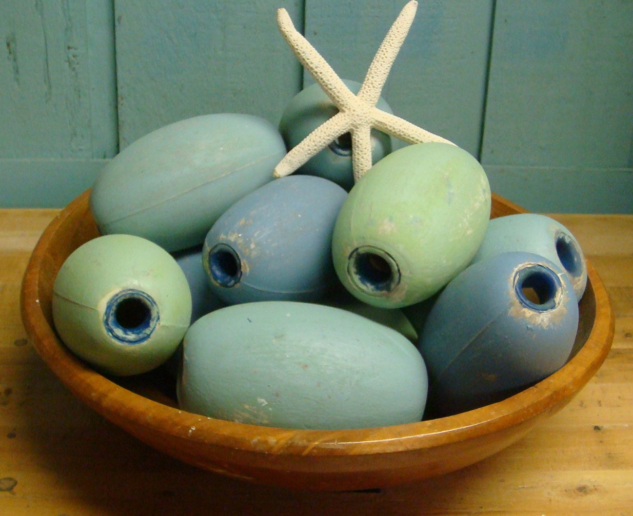 Fishing Floats Beach House Decor Set of Three