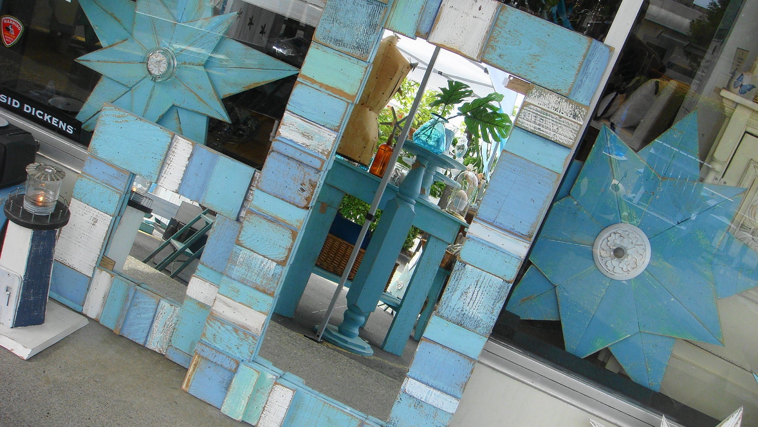 Mirror Beach House Weathered Wood Mirror