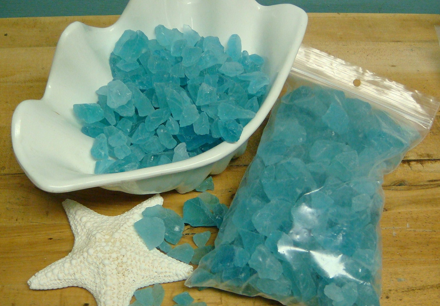 Sea Glass Beach House Decor For Wedding Crafts Candles Turquoise Blue Red White Green 2 Pounds