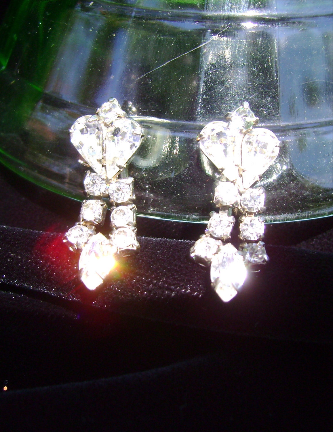 Vintage earrings - 1940's Chic Costume--Mid-Century