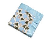 Baby Boy Security Blanket with Blue Hippos and Green Turtles