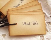 Alice In Wonderland Inspired Drink Me Tags....