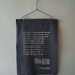 Handy Kitchen Conversion Chart Tea Towel - White on Washed Blue