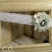 Timeless Romance Bridal Garter with Pale Blue Shabby Chiffon Flower on White Stretch Lace with Vintage Lace and Cameo Accents
