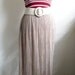 Issey Miyake Vintage 1980s Skirt Champagne Velvet Mushroom Pleat Maxi Skirt Size 3