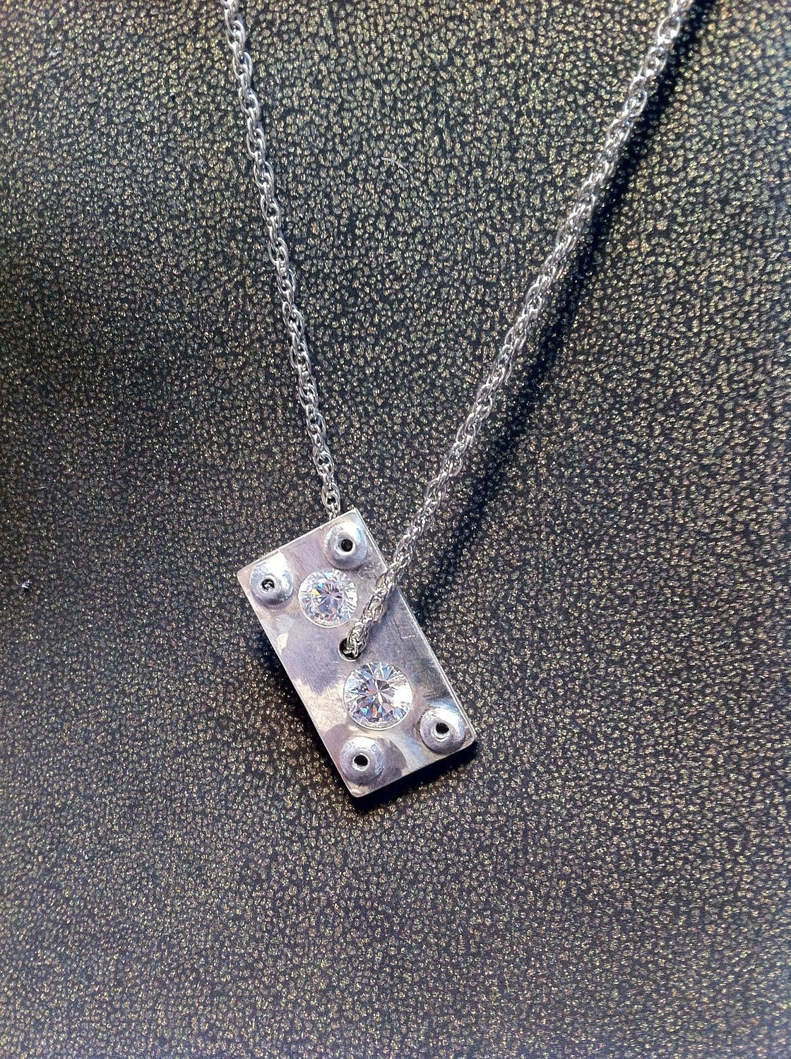 Someday Diamonds Open Facet Silver Pendant