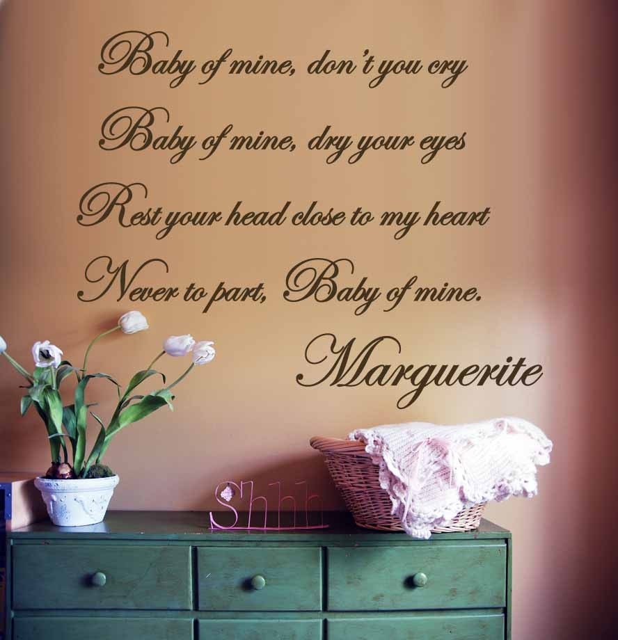 Baby of Mine 24x18 - Vinyl Wall Quote