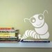 Sale 15% off - Set of 2 Bookworms - 5" in TRAFFIC BLUE - Vinyl Wall Art, Sticker, Decor