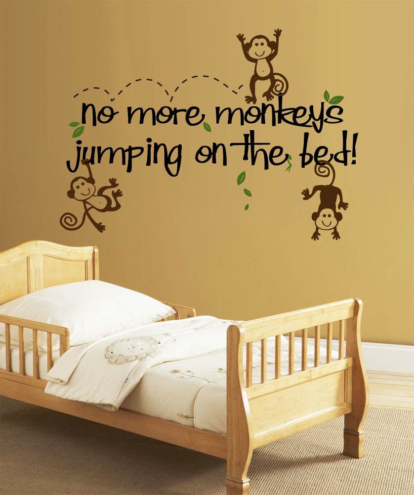 No More Monkeys Jumping on the Bed - Vinyl Wall Decor