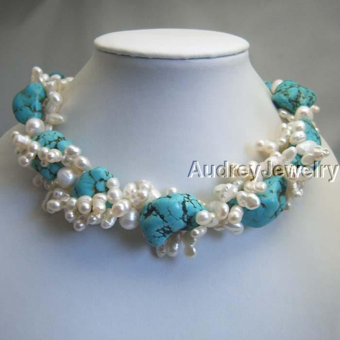 beadwork necklace,bib necklace,statement necklace,strand necklace,turquoise necklace,Bead Necklace,Beaded Jewelry,Pearl Necklace