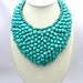bridesmaid gifts,beadwork necklace,bib necklace,statement necklace,Beaded Jewelry,turquoise necklace With Turquoise/Earrings Set