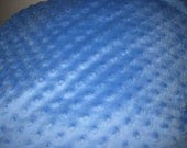 Baby/ Toddler Nursing Pillow Cover Medium Blue Minky Dots and Black and White Damask Fits Boppy
