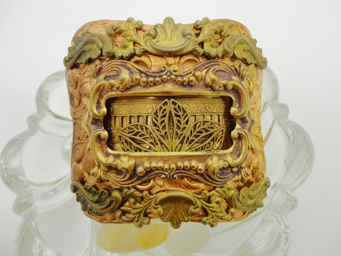 Victorian Bracelet Cuff In Brass Rococo Splendor by Dr Brassy Steampunk