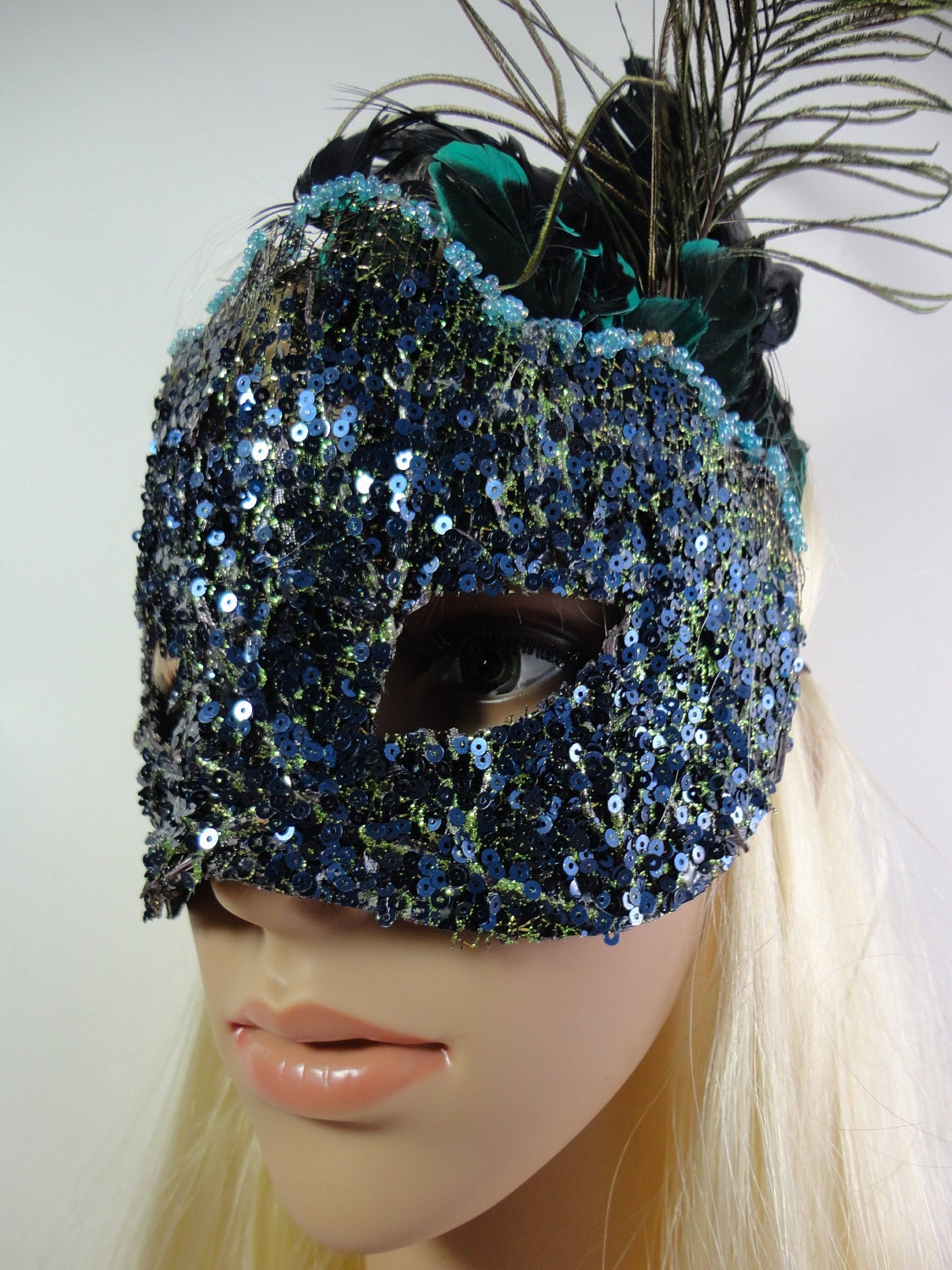 Peacock Masquerade Venetian Mask by Dr Brassy Steampunk