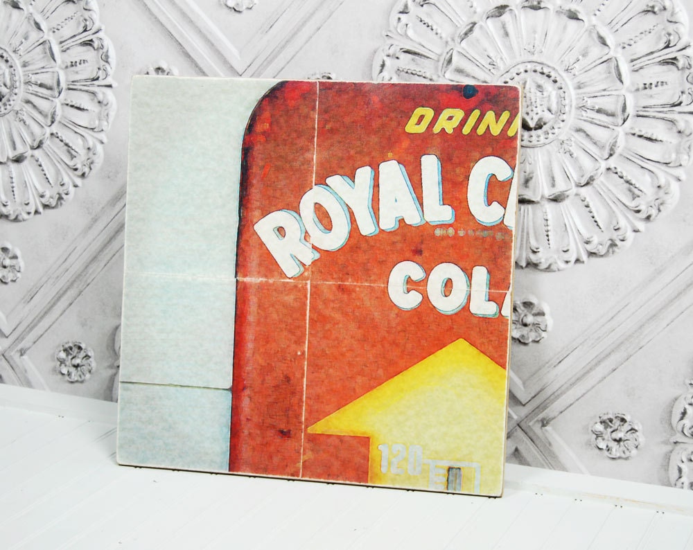 ART Panel 16"x16", Vintage RC Cola Thermometer