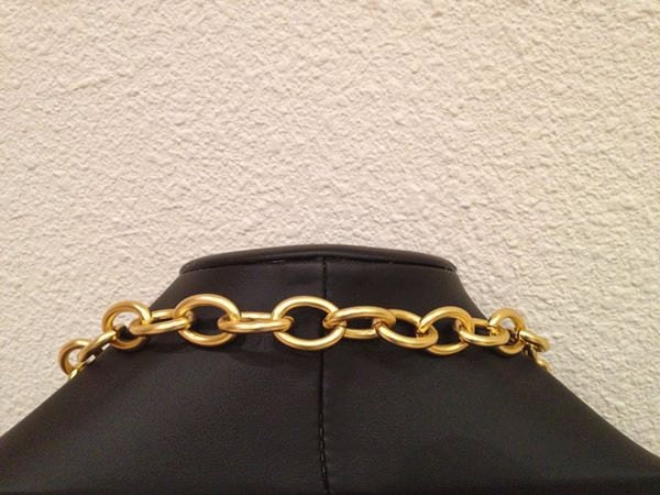 Bella, Long Chunky Gold Triple Chain
