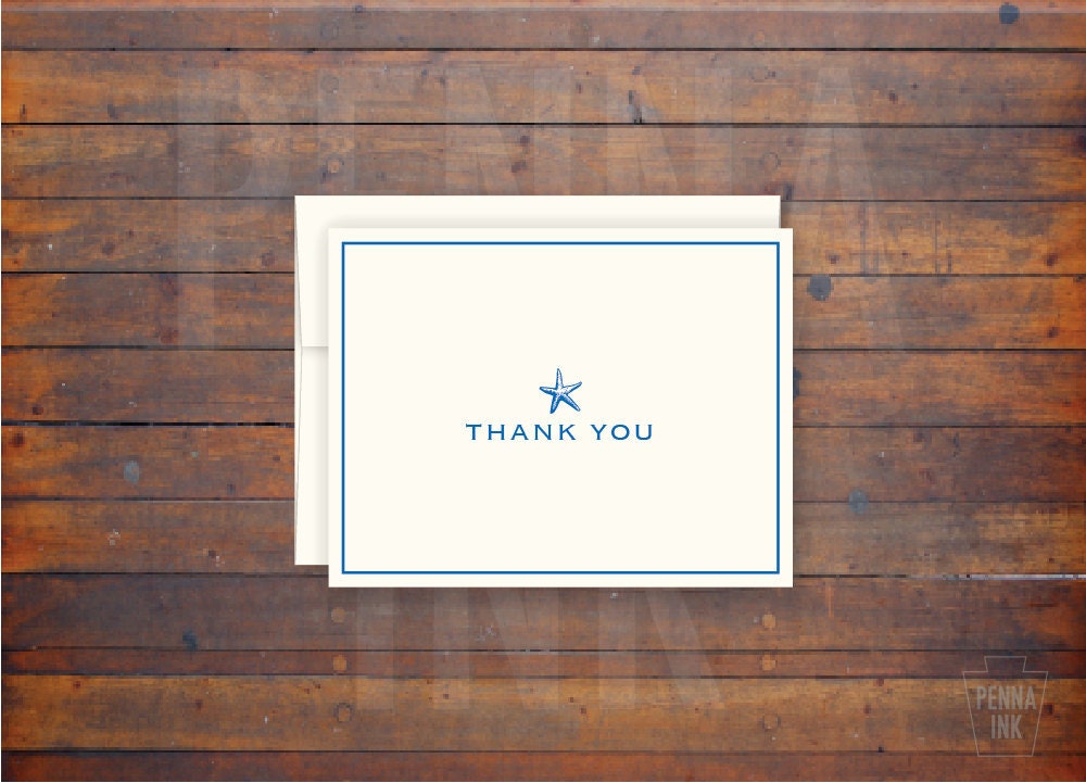 Seashore Eco Friendly Wedding Thank You Cards