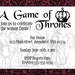 Thrones DIY Printable Party Pack
