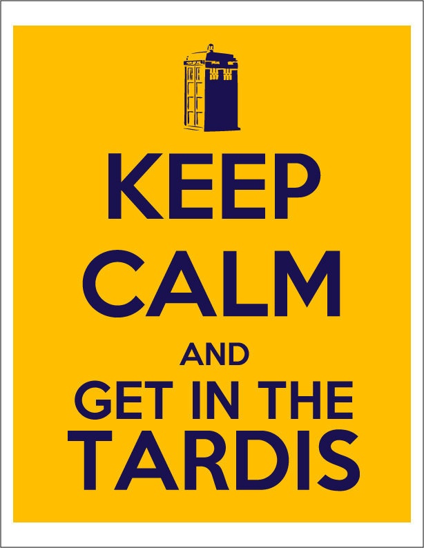Keep Calm and get in the TARDIS Printable DIY Poster